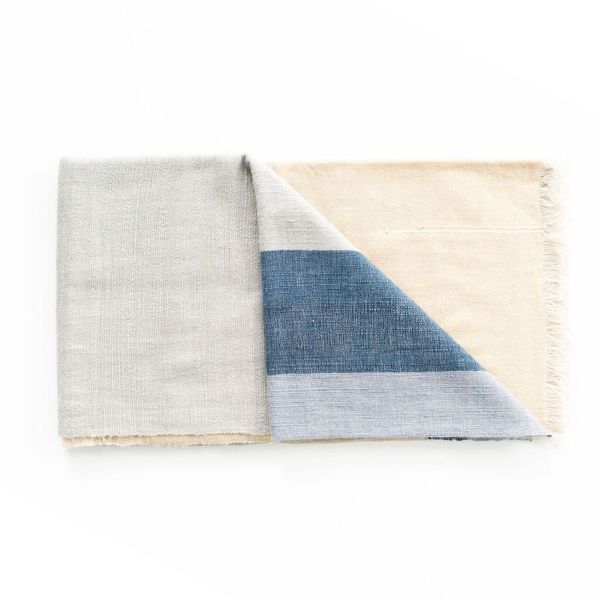 Chestnut Color Block Handwoven Soft Merino Throw