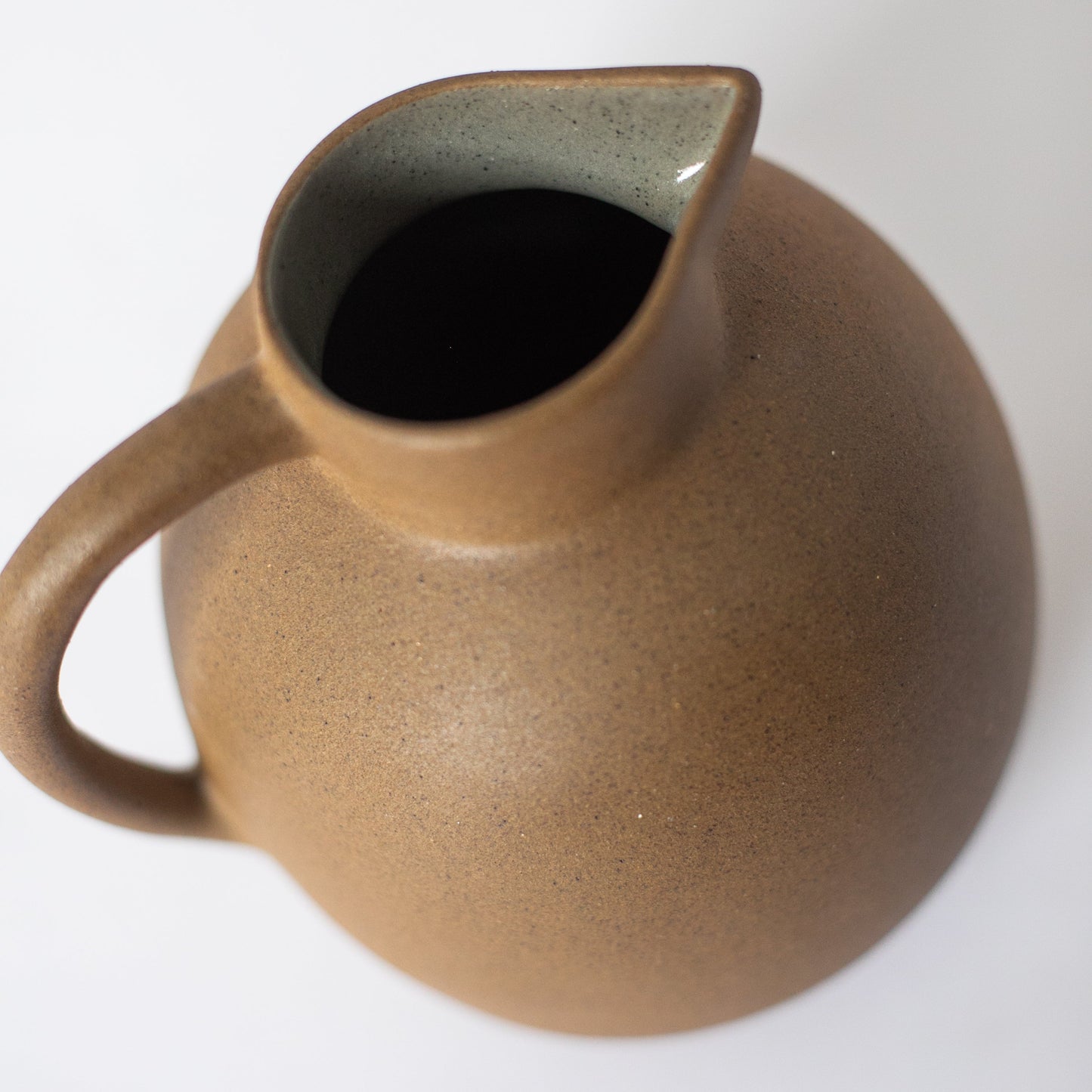 Ceramic Ball Pitcher – Handcrafted Natural Clay