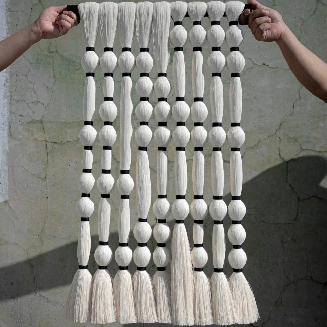 Mitla Mini Wall Hanging – Raw Cotton & Paper Maché