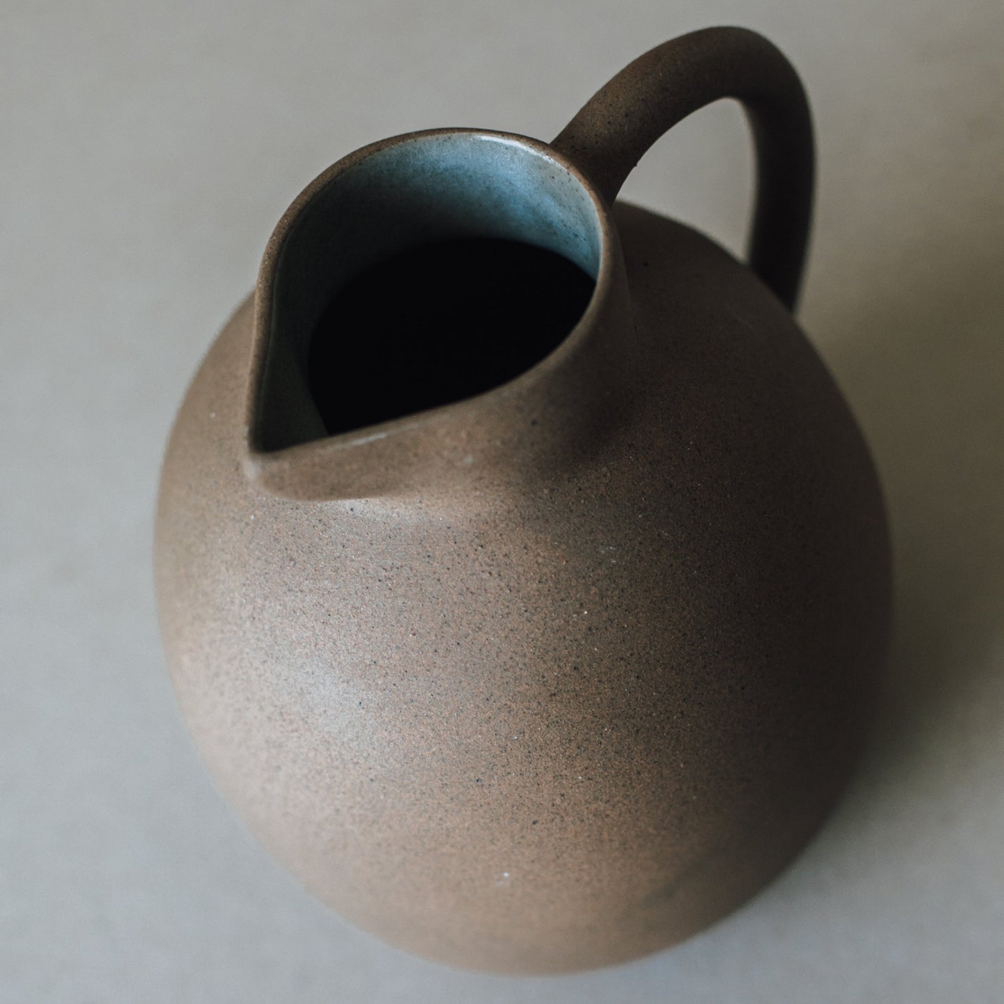 Ceramic Ball Pitcher – Handcrafted Natural Clay