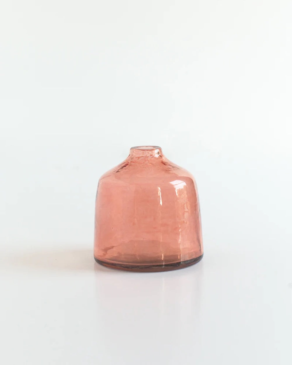 Set of 3 Handblown Hammered Bud Vases - Blush