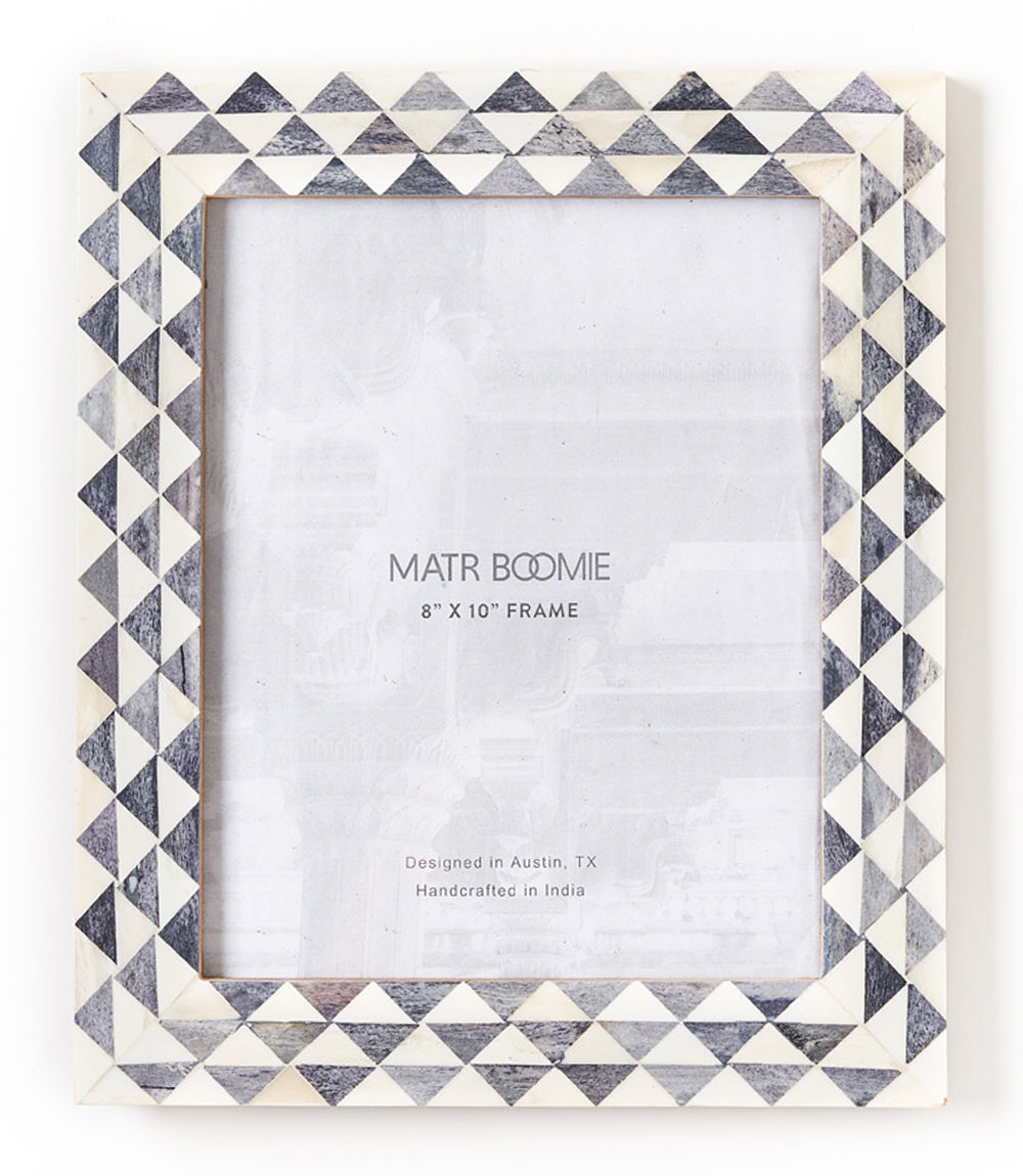 Varuna 8x10 Picture Frame – Gray & White Mosaic Bone