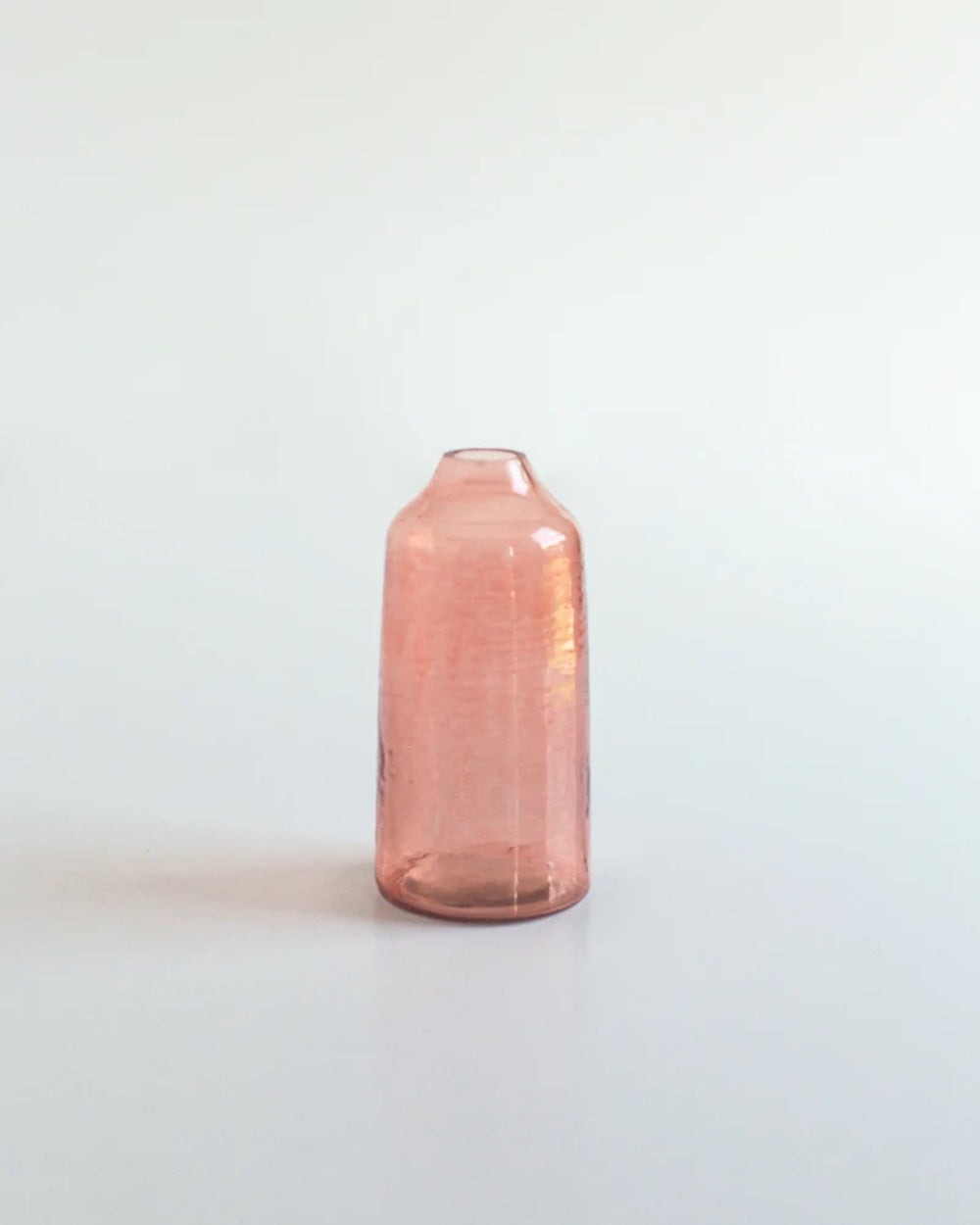 Set of 3 Handblown Hammered Bud Vases - Blush