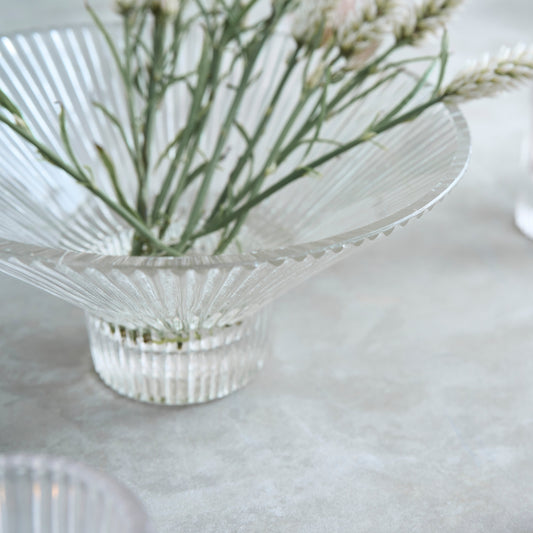 Clear Glass Low Bowl