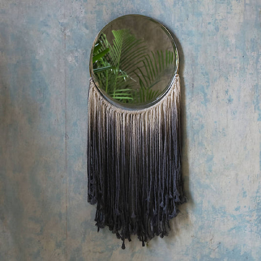 Lucia Wall Mirror with Rose-Dyed Cotton