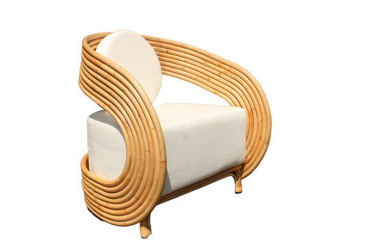 Madrid Rattan Arm Chair – Upholstered Lounge Chair with Cushion