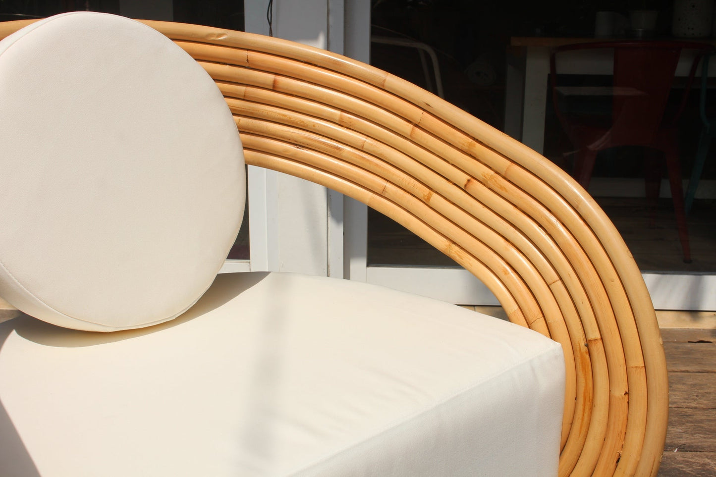 Madrid Rattan Arm Chair – Upholstered Lounge Chair with Cushion