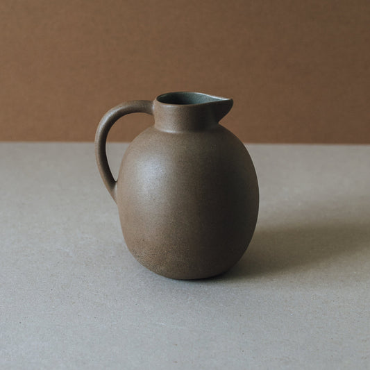 Ceramic Ball Pitcher – Handcrafted Natural Clay