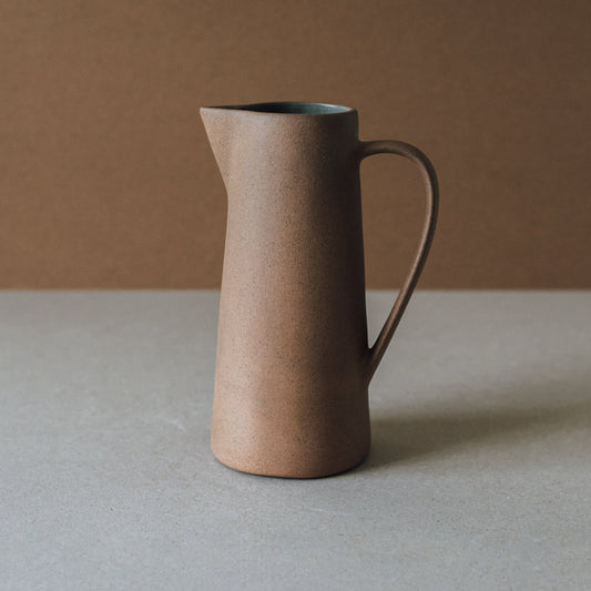 Tall Ceramic Pitcher – Handcrafted Clay