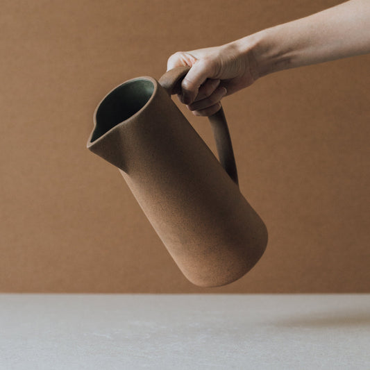 Tall Ceramic Pitcher – Handcrafted Clay