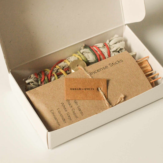 Sacred Burning Ritual Kit - Incense, Palo Santo & Sage